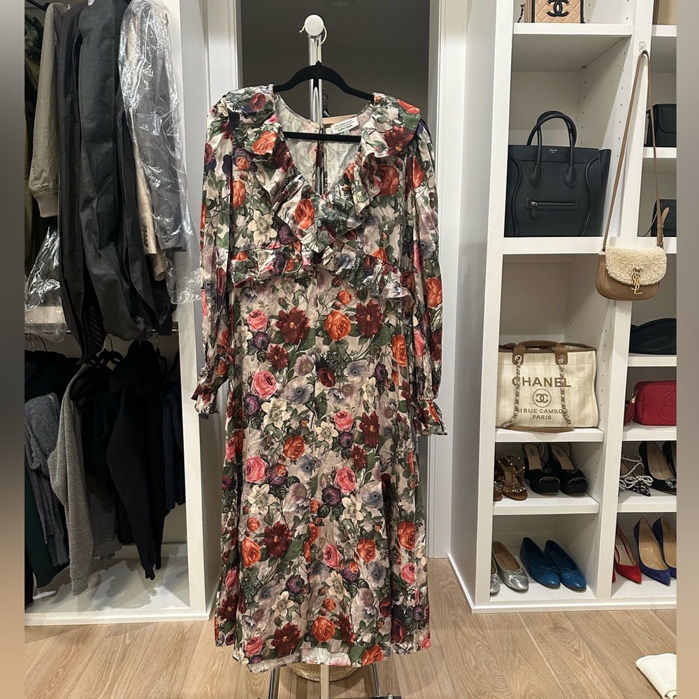 & other stories floral midi dress